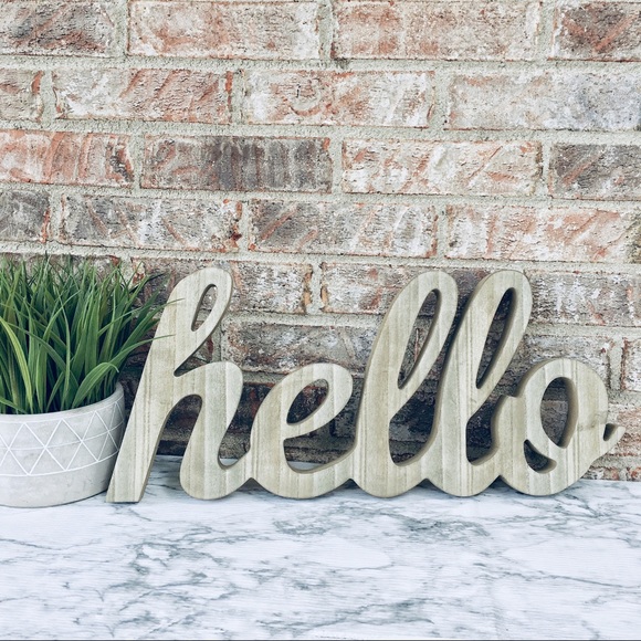 Other - Wooden Script ‘Hello’ Decor